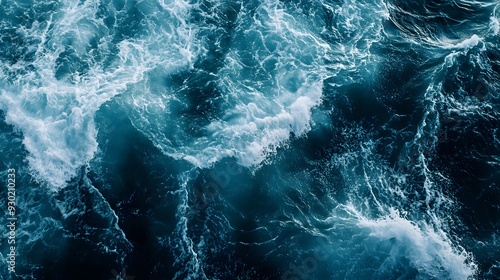 Fluid ocean currents, showcasing natural water movement and harmony