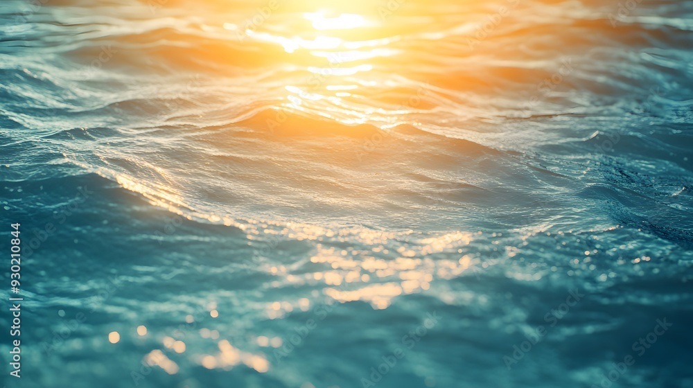 Fluid ocean surface, reflecting sunlight and creating a peaceful ambiance