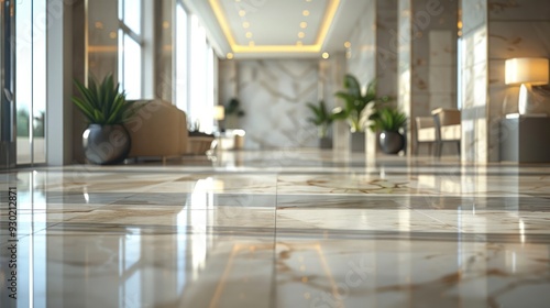 Obraz na płótnie Veined marble flooring (focus on, elegant interiors, dynamic, Overlay, Hotel lobby) w salonie
