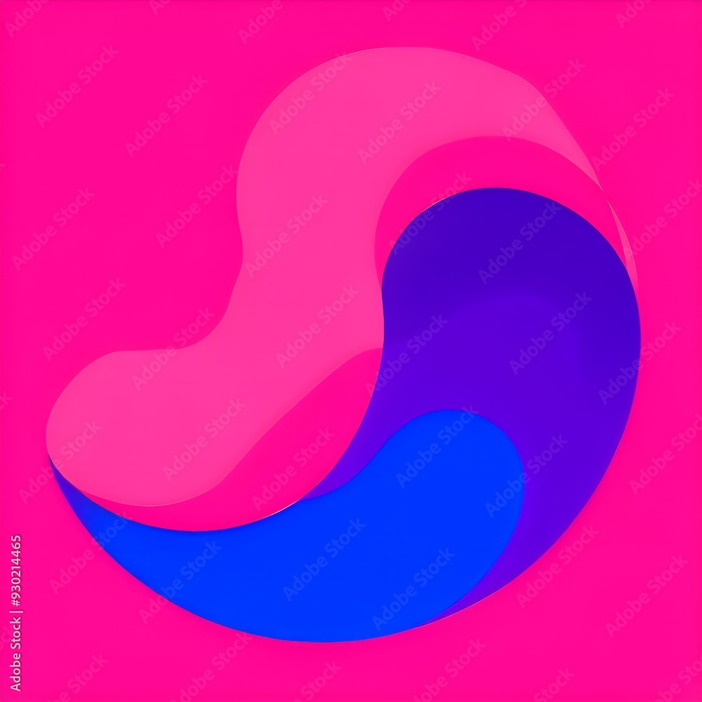 minimalist illustration with simple geometric shapes in vibrant blue and pink colors minimalist illustration with simple geometric shapes in vibrant blue and pink colors