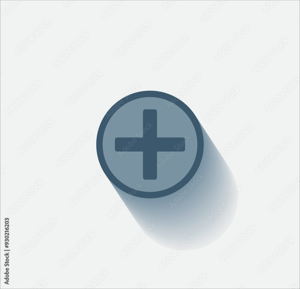 Obraz premium Vector dark color icon with shadow on light background