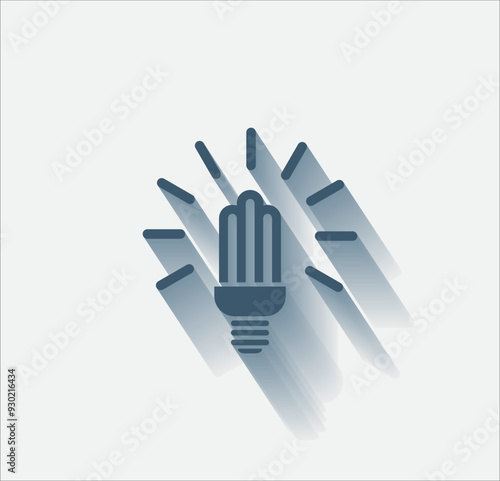 Vector dark color icon with shadow on light backghround photo