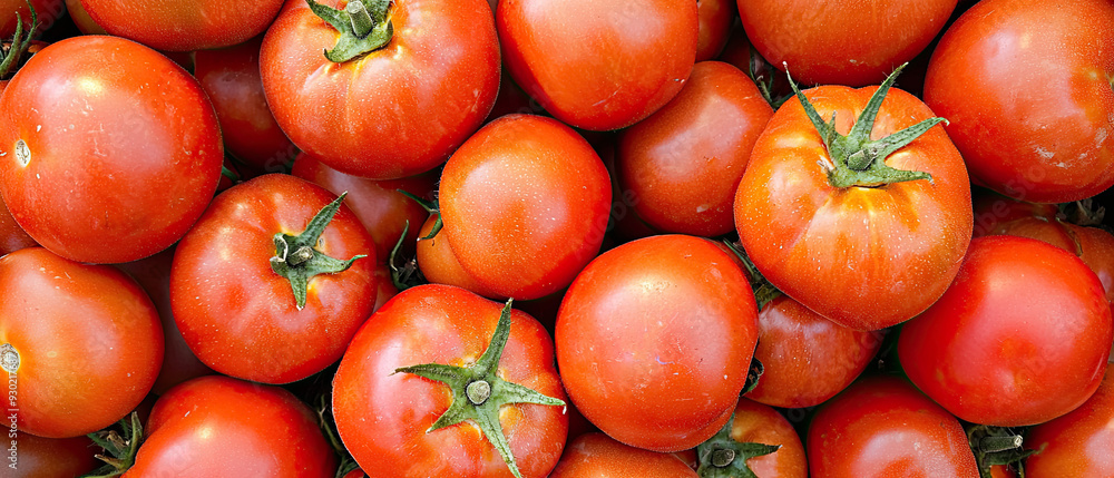Fresh Tomatoes - Top View, Ripe Red Tomatoes, Organic Produce, Healthy Food Ingredient, Vibrant Tomato Cluster, Freshly Harvested Veggies, Natural Tomato Arrangement Fresh Tomatoes - Top View, Ripe Red Tomatoes, Organic Produce, Healthy Food Ingredient, Vibrant Tomato Cluster, Freshly Harvested Veggies, Natural Tomato Arrangement
