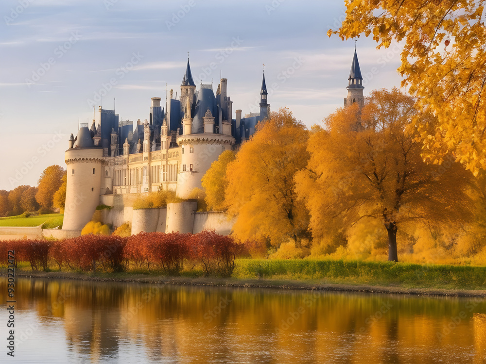 Obraz premium 프랑스 가을 여행, 성