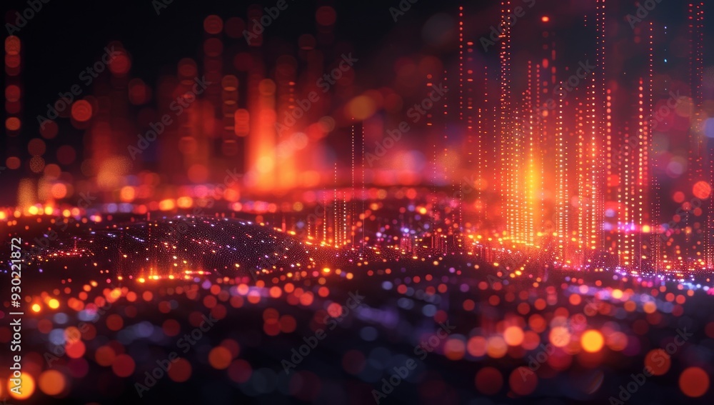 Abstract Digital Landscape of Lights Abstract Digital Landscape of Lights