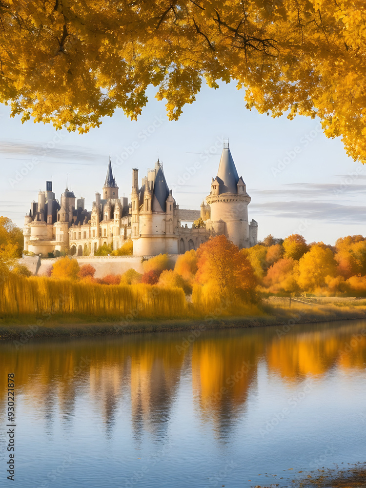 Obraz premium 프랑스 가을 여행, 성