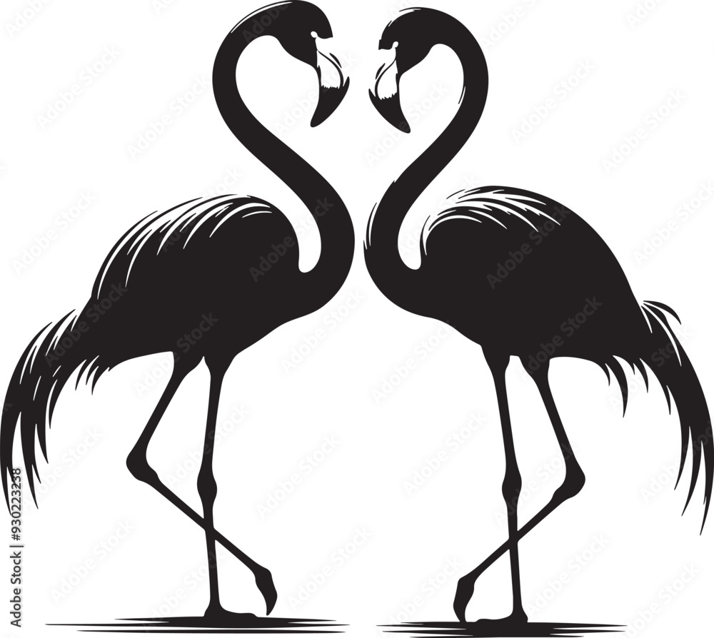 Flamingo Silhouette Vector Illustration