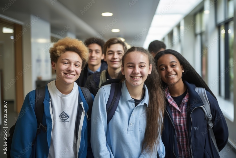 School smiling adult teen. School smiling adult teen.