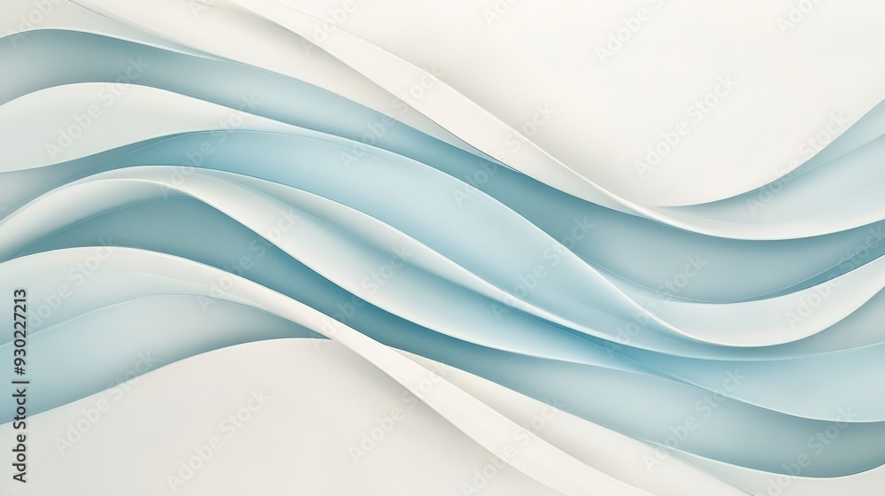 Abstract design featuring flowing waves in shades of blue and white. Abstract design featuring flowing waves in shades of blue and white.