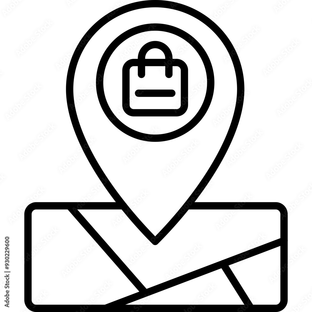 Shopping Mall Location Icon