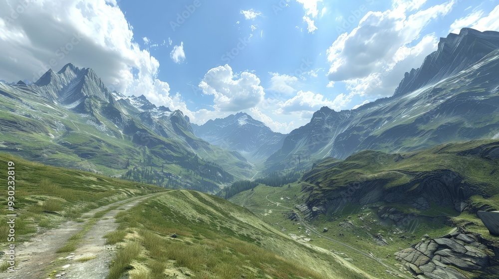 A remote mountain pass with narrow, winding roads and stunning views of peaks and valleys. A remote mountain pass with narrow, winding roads and stunning views of peaks and valleys.