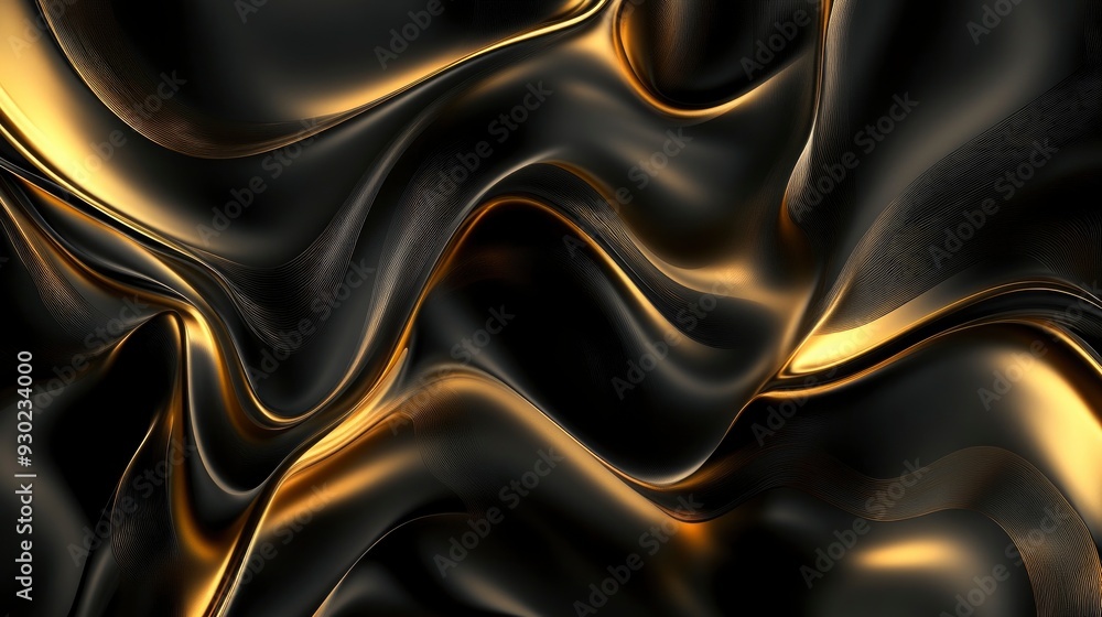 3D abstract wallpaper. Three-dimensional dark golden and black background. golden wallpaper. Black and gold background , ai 3D abstract wallpaper. Three-dimensional dark golden and black background. golden wallpaper. Black and gold background , ai
