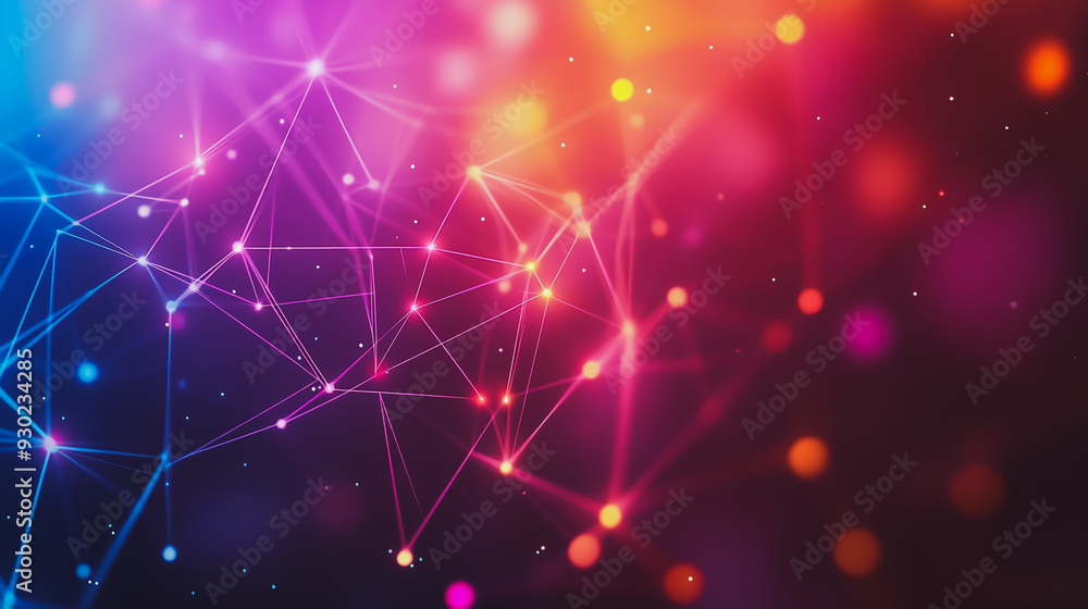 Abstract business connection of lines from nodes It is connected to endless nodes and represents the innovation of communication in the network. Abstract business connection of lines from nodes It is connected to endless nodes and represents the innovation of communication in the network.