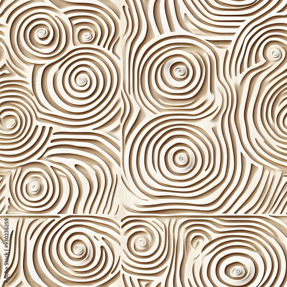 A tileable carved wood background pattern A tileable carved wood background pattern
