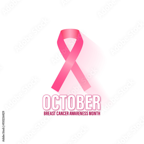 Vector illustration of Breast Cancer Awareness Month social media feed template