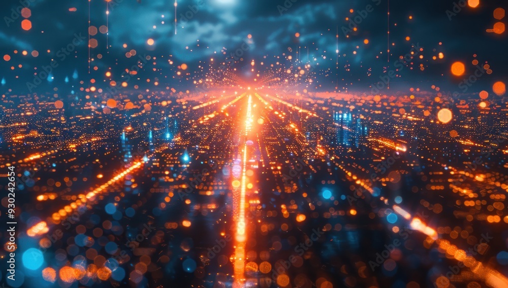 Cityscape with Abstract Lights Cityscape with Abstract Lights