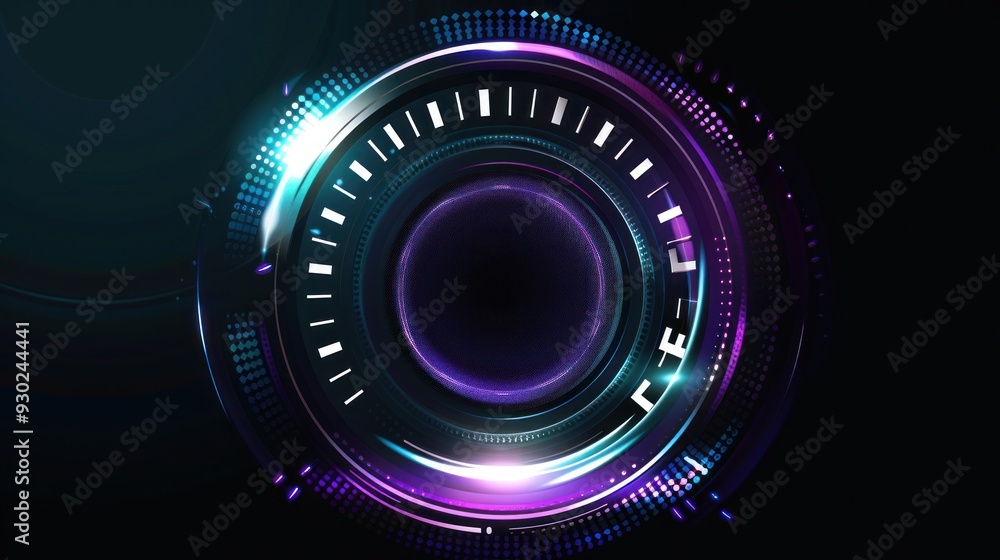 Abstract Futuristic Interface with Glowing Lights Abstract Futuristic Interface with Glowing Lights