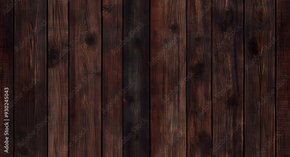Naklejka premium dark brown wood texture, seamless texture