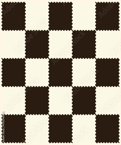 Groovy checkered seamless patterns, vintage aesthetic backgrounds, psychedelic checkerboard texture. Funky hippie fashion textile print, retro background with distorted grid tile vector pattern set