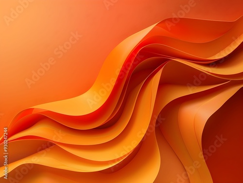 Abstract orange wave design with flowing layers and gradient texture