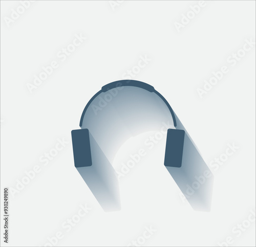 Vector dark color icon with shadow on light backghround