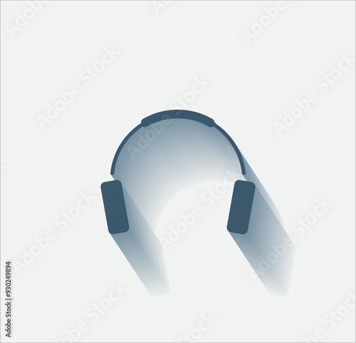 Vector dark color icon with shadow on light backghround