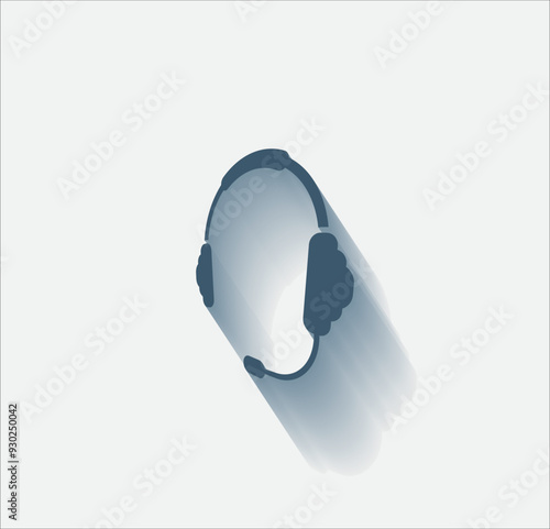 Vector dark color icon with shadow on light background