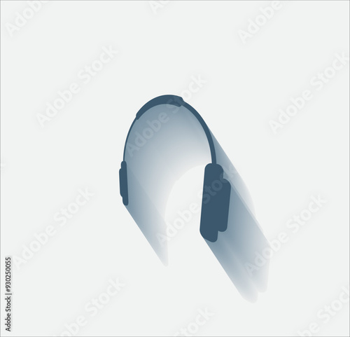 Vector dark color icon with shadow on light background