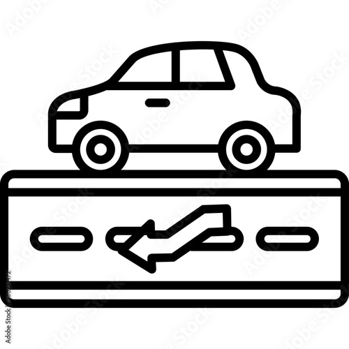 Lane Change Icon