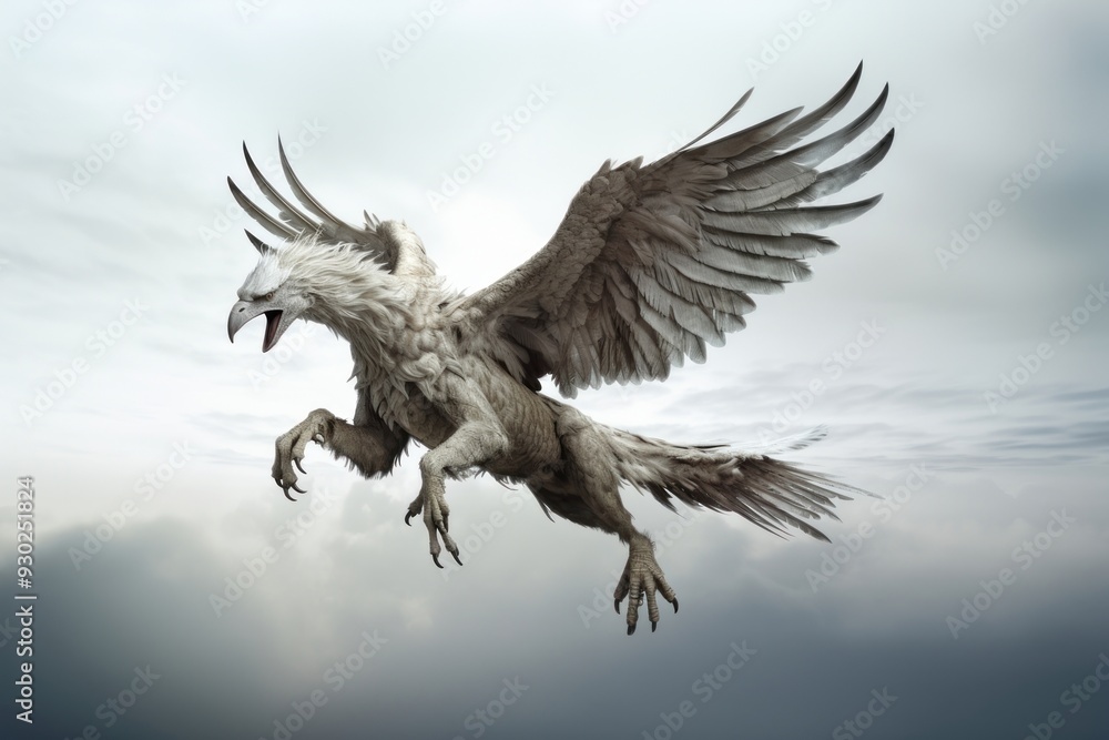Flying griffin vulture animal bird. Flying griffin vulture animal bird.