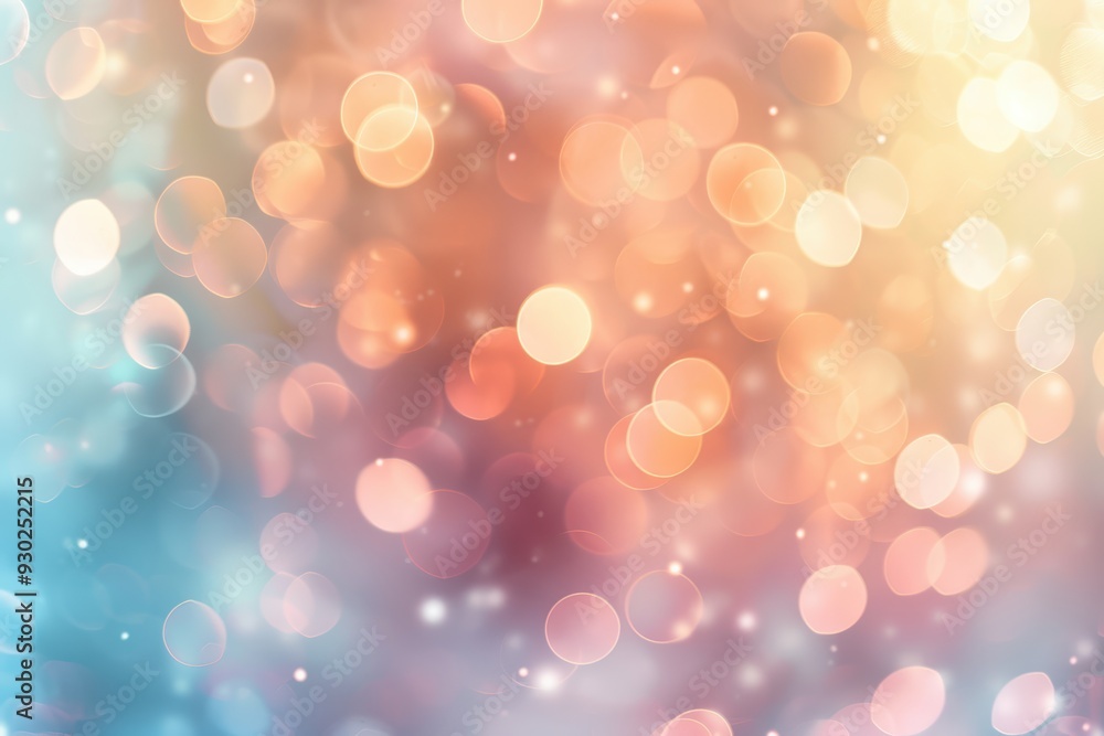 Fototapeta premium Bokeh lights in blue & orange