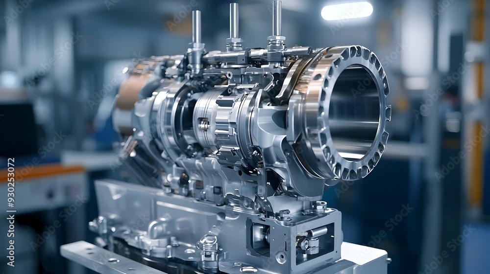 High-Performance Car Engine Cross-Section Showcasing Precision Engineering and Automotive Excellence High-Performance Car Engine Cross-Section Showcasing Precision Engineering and Automotive Excellence