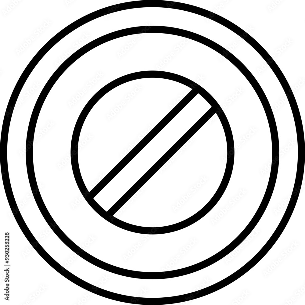 Road Closed Sign Icon Road Closed Sign Icon