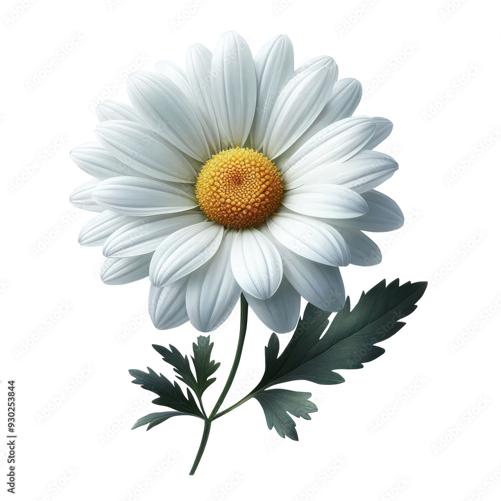Fototapeta premium White daisy flower isolated on white background