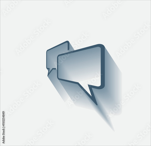 Vector dark color icon with shadow on light background