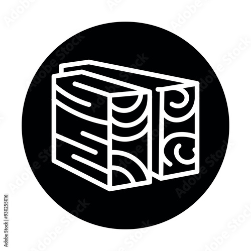 Glulam wood line black icon. Sign for web page, mobile app, button, logo.