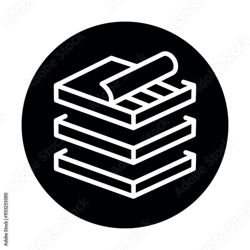 Plywood sheets line black icon.Sign for web page, mobile app, button, logo.