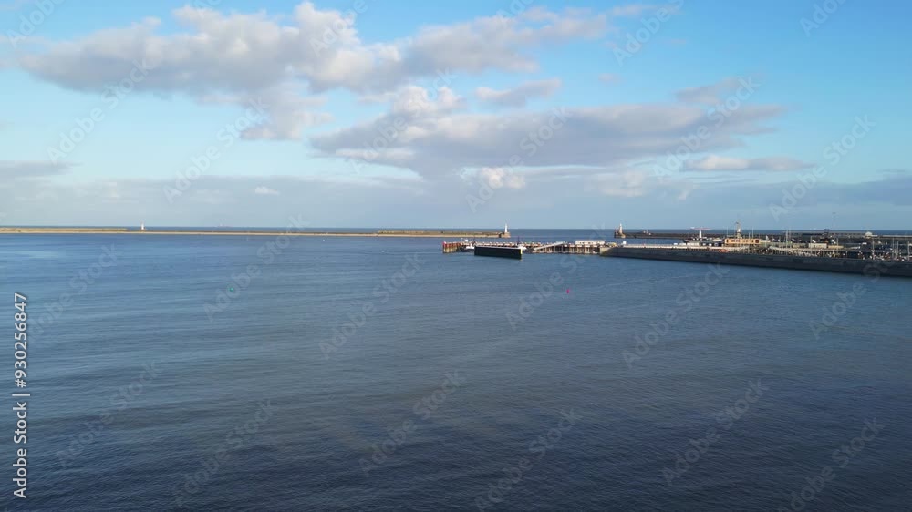 High Angle View of Dover Sea Port of England United Kingdom During Beautiful and Shiny Day. April 20th, 2024 High Angle View of Dover Sea Port of England United Kingdom During Beautiful and Shiny Day. April 20th, 2024