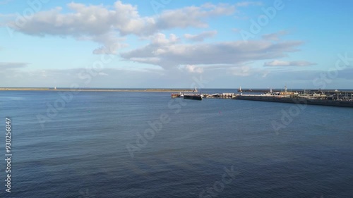 Wallpaper Mural High Angle View of Dover Sea Port of England United Kingdom During Beautiful and Shiny Day. April 20th, 2024 Torontodigital.ca