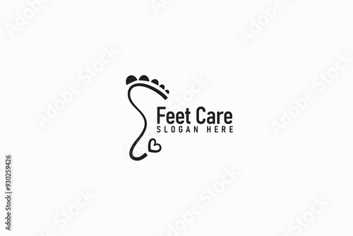 creative feet care mark icon logo design vector illustration with modern, elegant and unique styles. modern feet treatment and care symbol logo vector design template isolated on white background