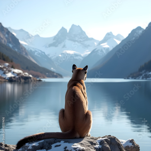 couugar in the lake