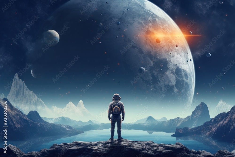 Astronaut planet space moon. Astronaut planet space moon.