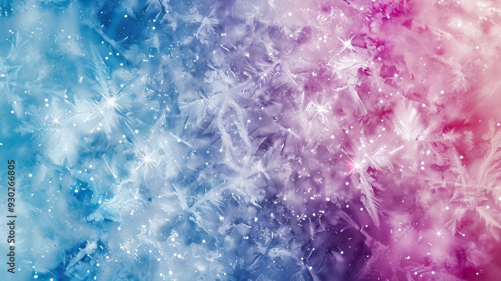Obraz premium frozen stars with different colors background