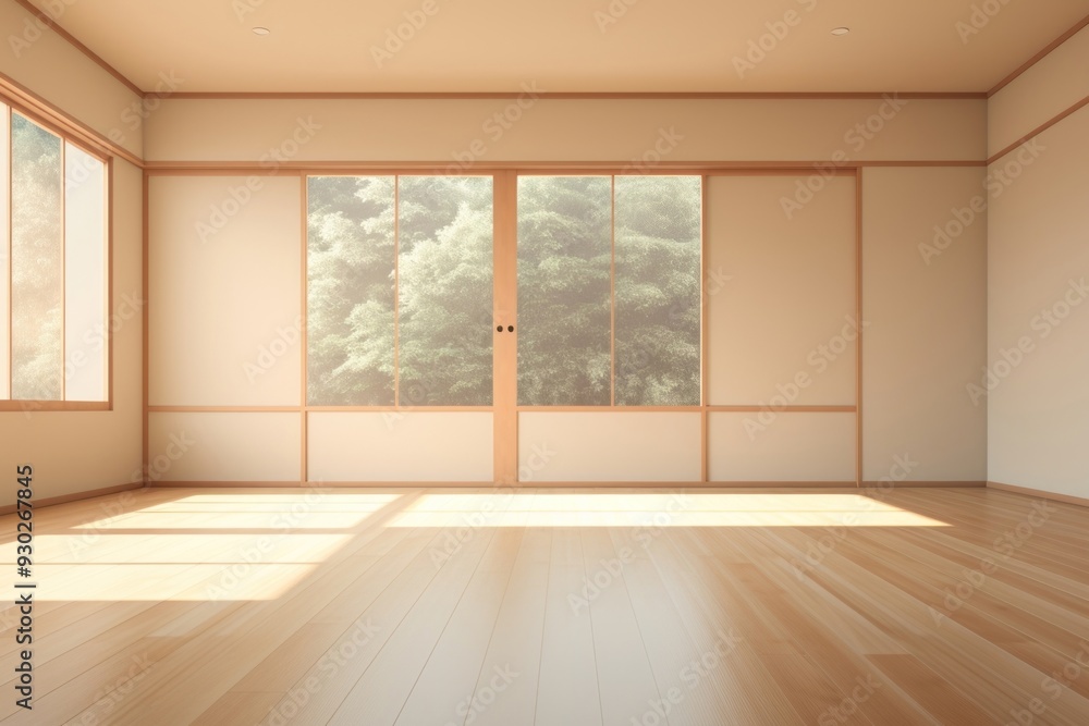 Fototapeta premium Japan room architecture building flooring.