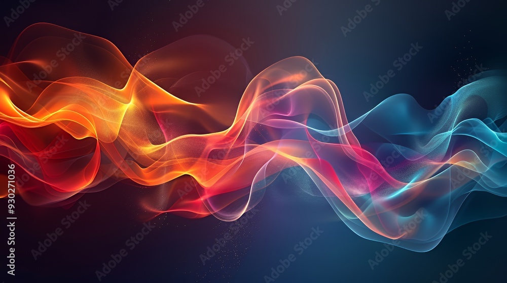 A vibrant abstract design featuring flowing waves of color in a dynamic composition. A vibrant abstract design featuring flowing waves of color in a dynamic composition.
