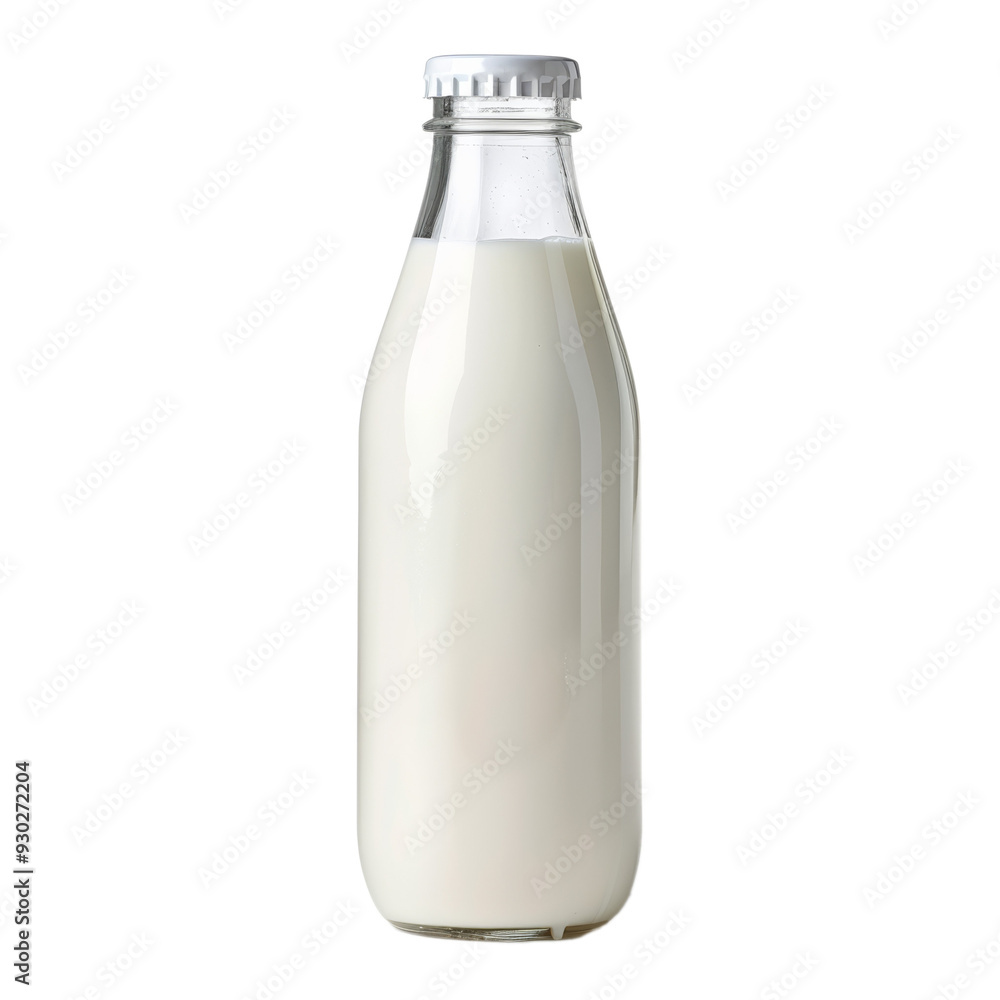 A milk bottle isolated on a transparent background A milk bottle isolated on a transparent background