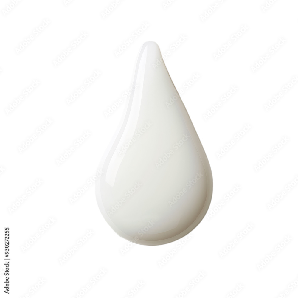 A milk droplet isolated on a transparent background A milk droplet isolated on a transparent background