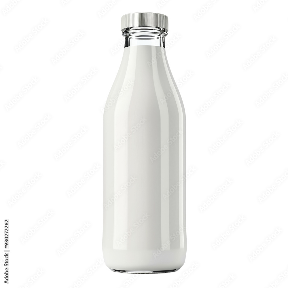 A milk bottle isolated on a transparent background A milk bottle isolated on a transparent background