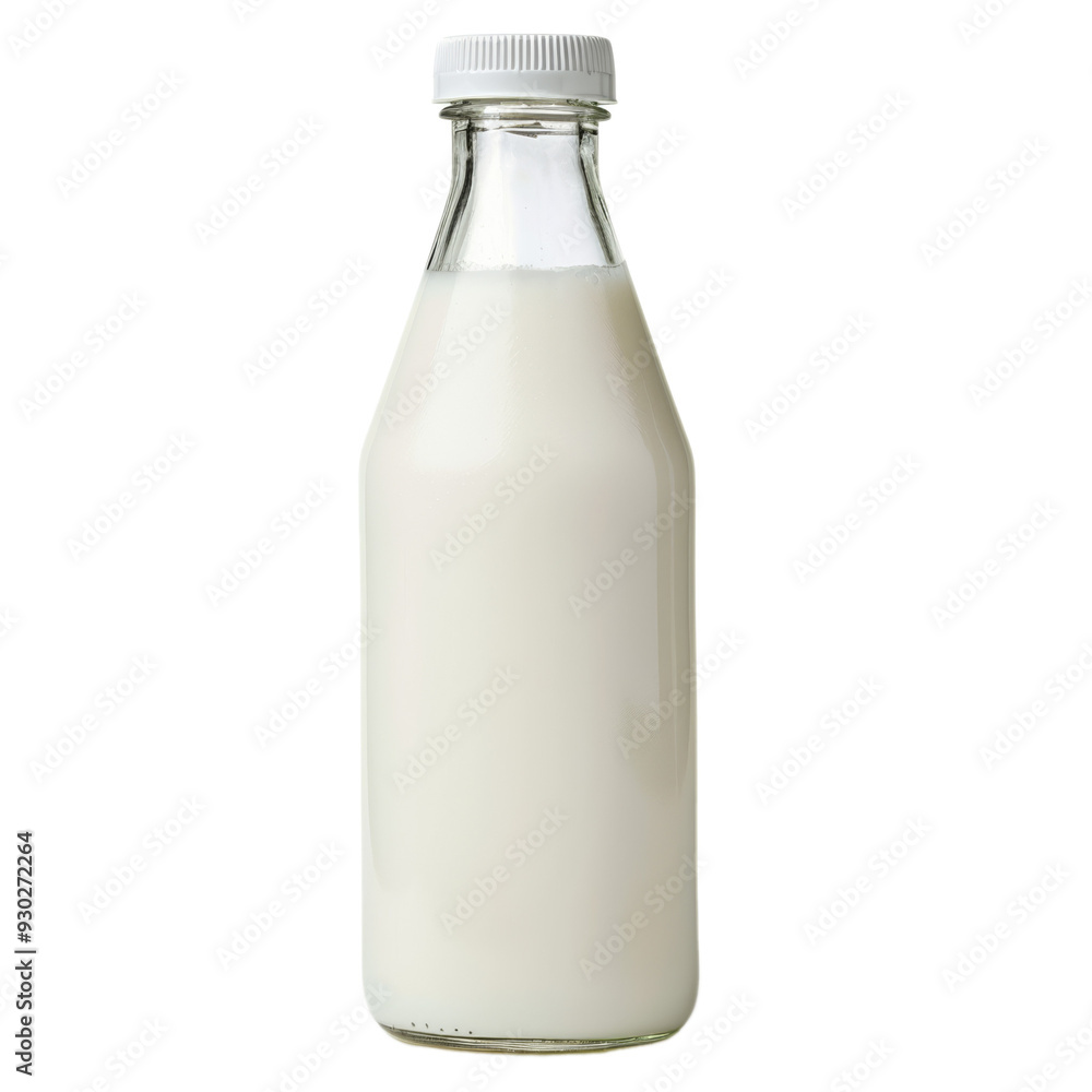 A milk bottle isolated on a transparent background A milk bottle isolated on a transparent background