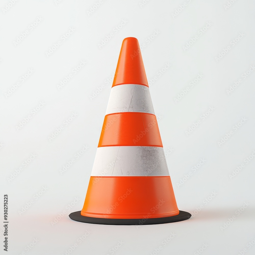 A transparent PNG is used for the traffic cone, and the background is isolated A transparent PNG is used for the traffic cone, and the background is isolated